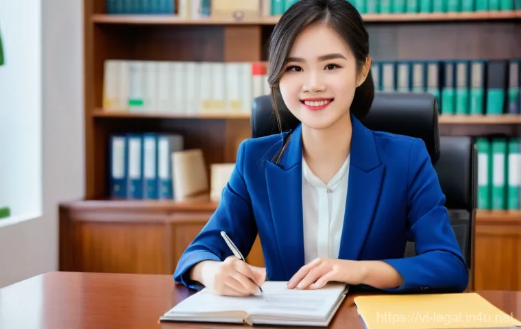 법률 자격증 최신 정보 - **Prompt 1: The Modern Vietnamese Notary**
    A confident young Vietnamese woman, dressed in sharp,...