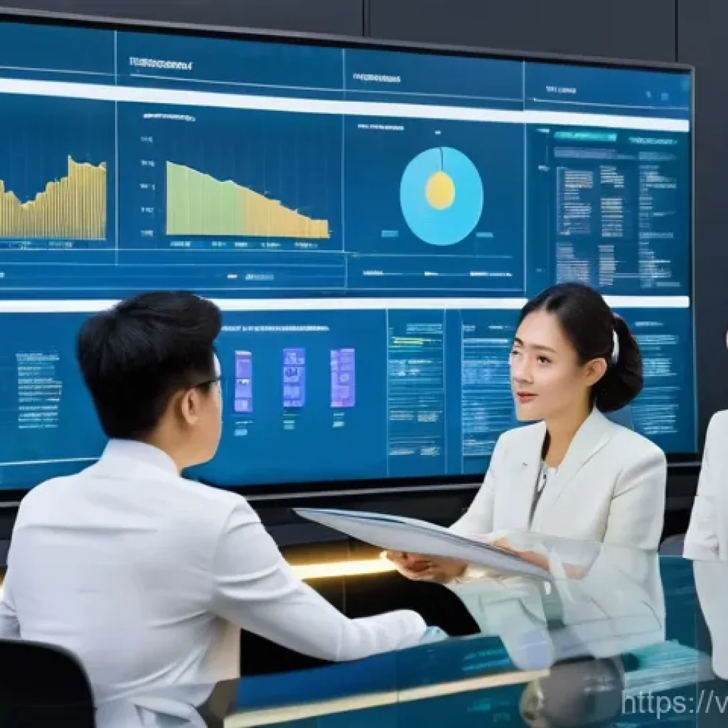 법률 실무의 새로운 동향 - A bustling, futuristic Vietnamese legal office, with several young Vietnamese lawyers, both male and...