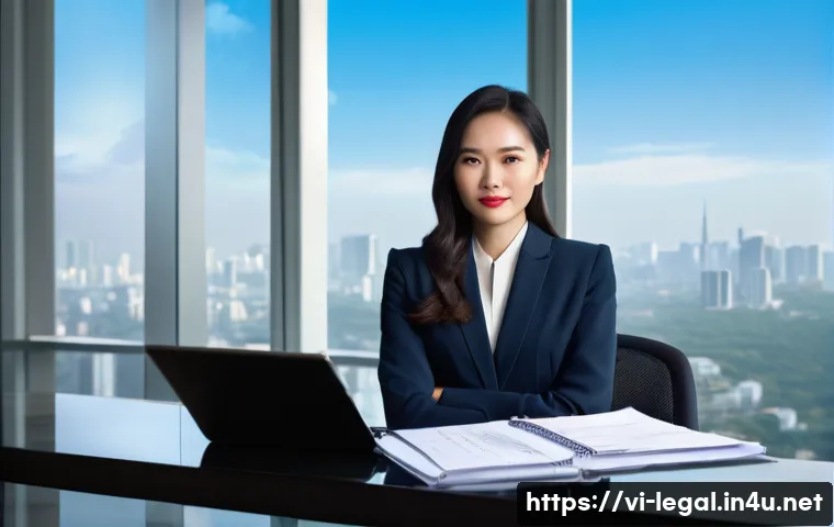 법률 자문가 직업 전망 - **Prompt 1: Dynamic Vietnamese Legal Professional in a Modern Office**
    "A stylishly dressed Viet...